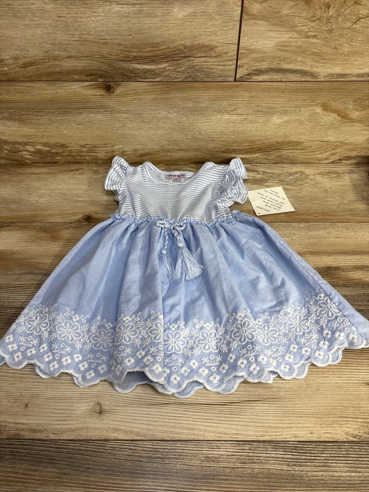 NEW Blueberi Boulevard Striped Dress Blue sz 24m