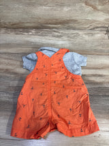 Just One You 2pc Polo Shirt & Shortall Set Grey sz 3m
