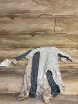 NEW Cloud Island 3pk Moons Sleepers Beige/Grey sz 3-6m