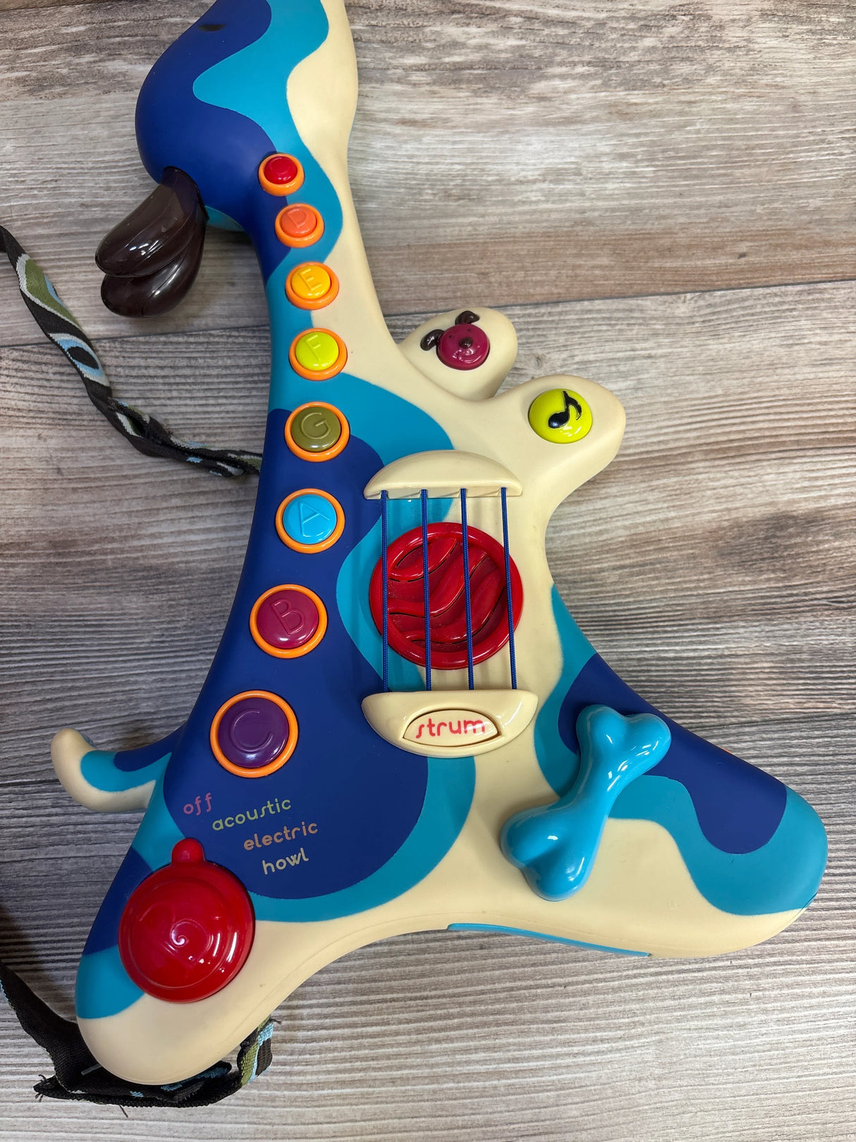 B.Toys Dog Woofer Guitar Blue