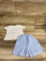 mgoYE 2pc Birthday Boy Shirt & Shorts Set White sz 12-18m