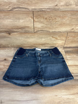 NEW Gap Maternity 4" Inset Panel Denim Shorts Dark Wash Blue sz 32/14 Large