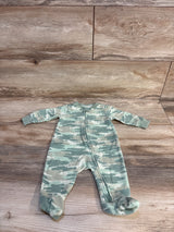 Carter's Waffle Knit Camo Print Sleeper Green sz 3m