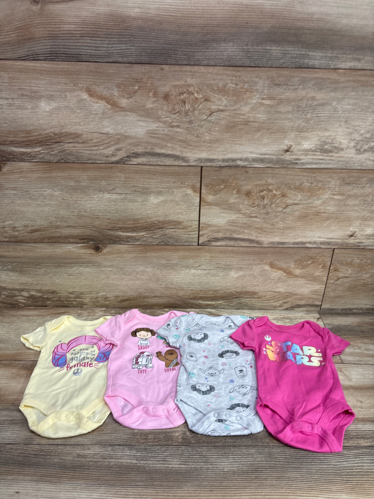 Happy Threads x Star Wars 4pk Bodysuits Pink sz 3-6m