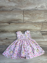 Tahari Girl Floral Fit & Flare Smocked Dress Pink sz 2T