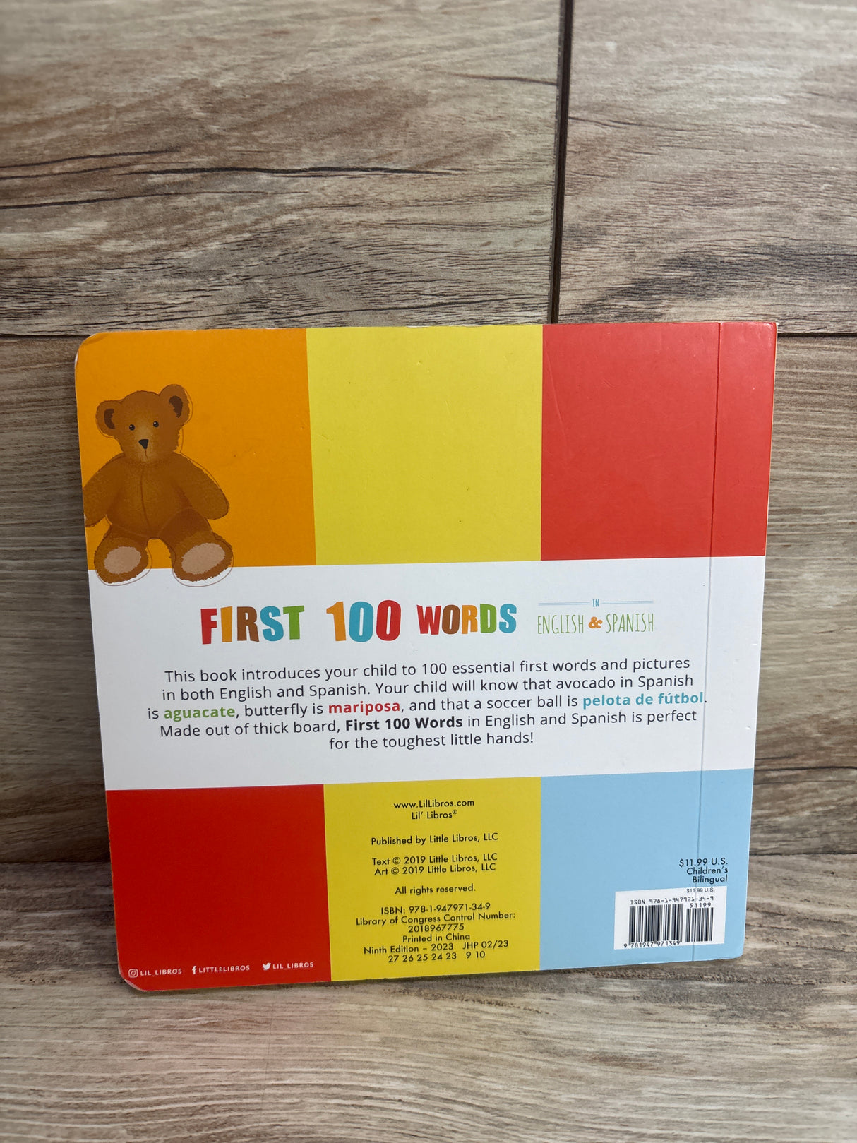 First 100 Words in English and Spanish Board Book