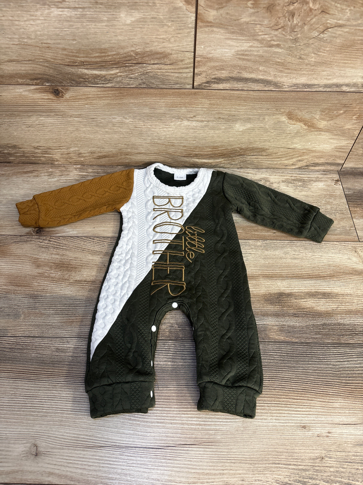 Textured Little Brother Coverall Green sz 0-3m