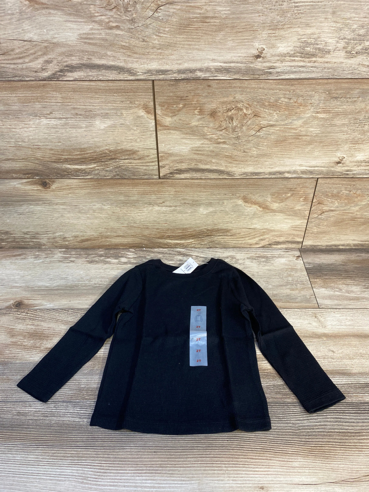 NEW Old Navy Solid Black Thermal Shirt sz 2T