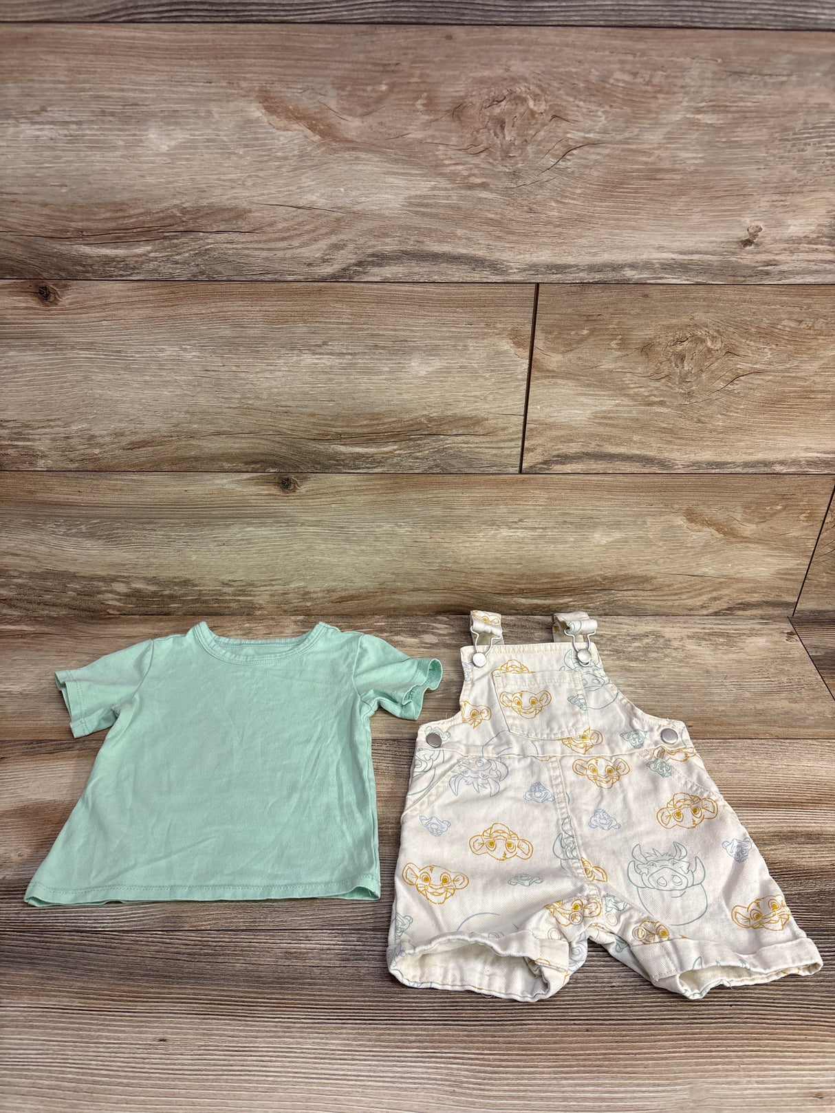 Disney Baby 2pc Simba Shortall Set Mint sz 12m