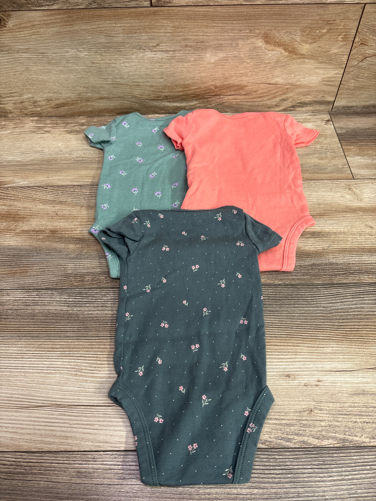 Just One You 3pk Bodysuits Green sz 3m