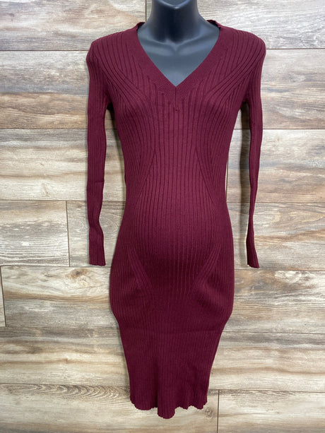 Juniper Ln Maternity Sweater Dress Burgundy sz Medium - Me n Mommy To Be