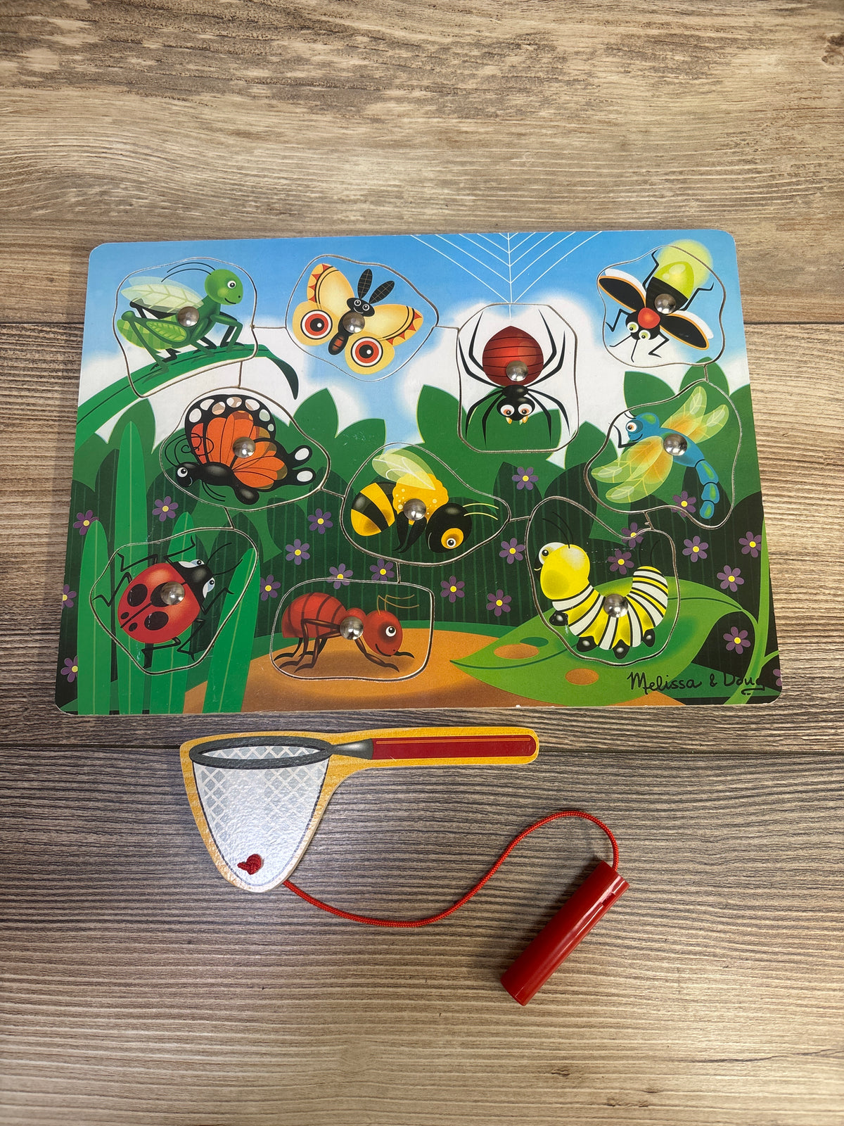 Melissa & Doug Magnetic Wooden Bug-Catching Puzzle Game