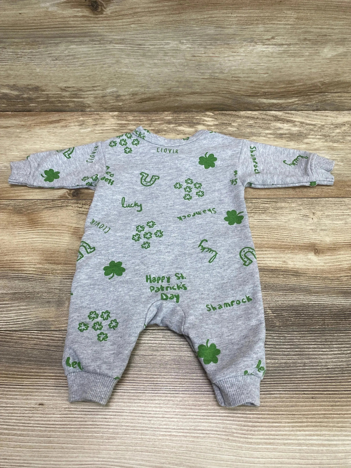 Carter's Shamrock Coverall Grey sz Newborn