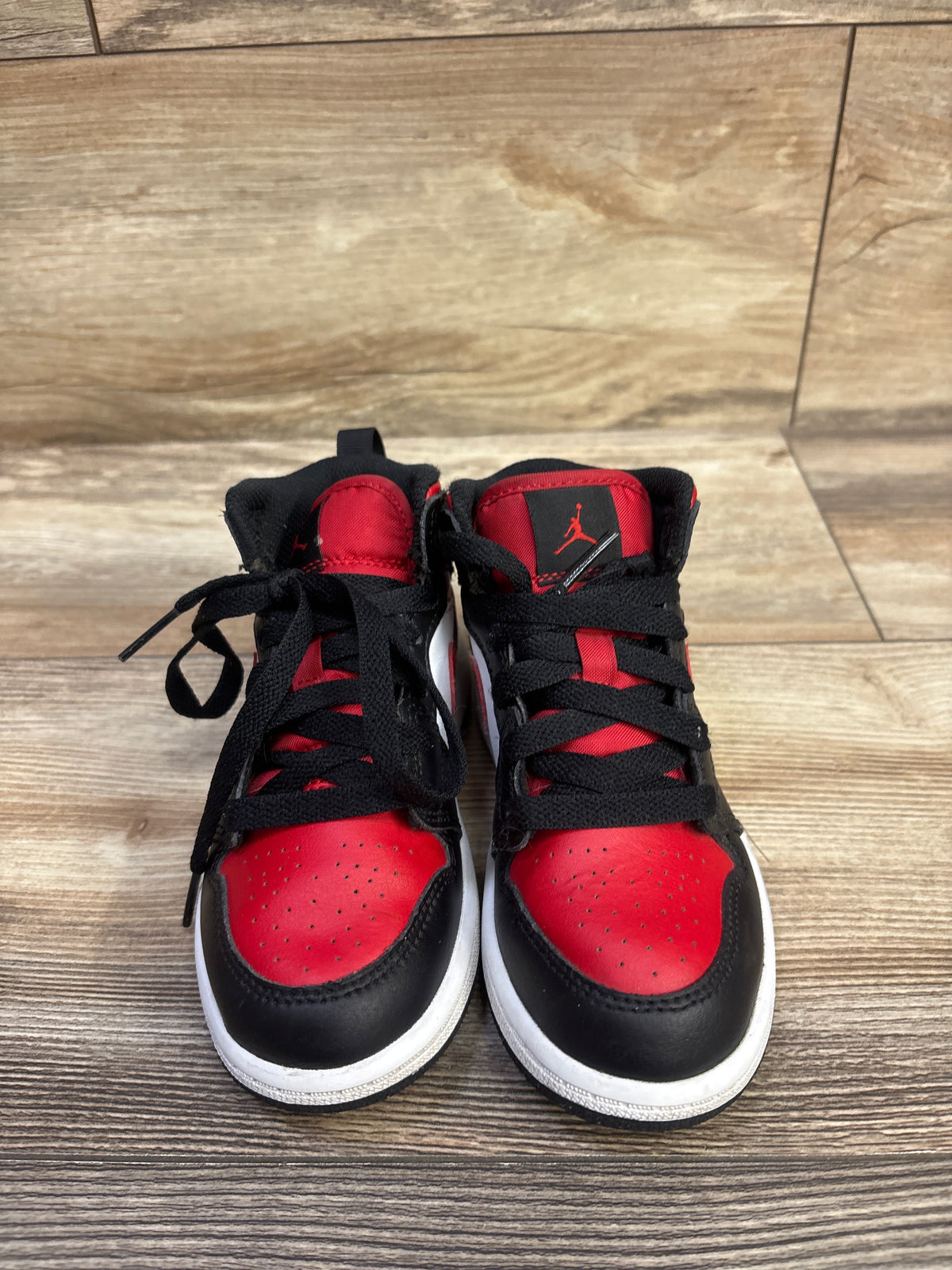 Air Jordan 1 Mid PS 'Black Fire Red' Sneakers sz 11c
