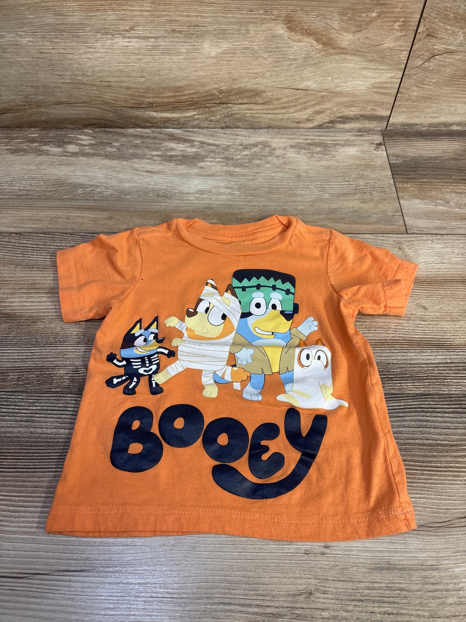 Bluey Booey Halloween Shirt Orange sz 18m