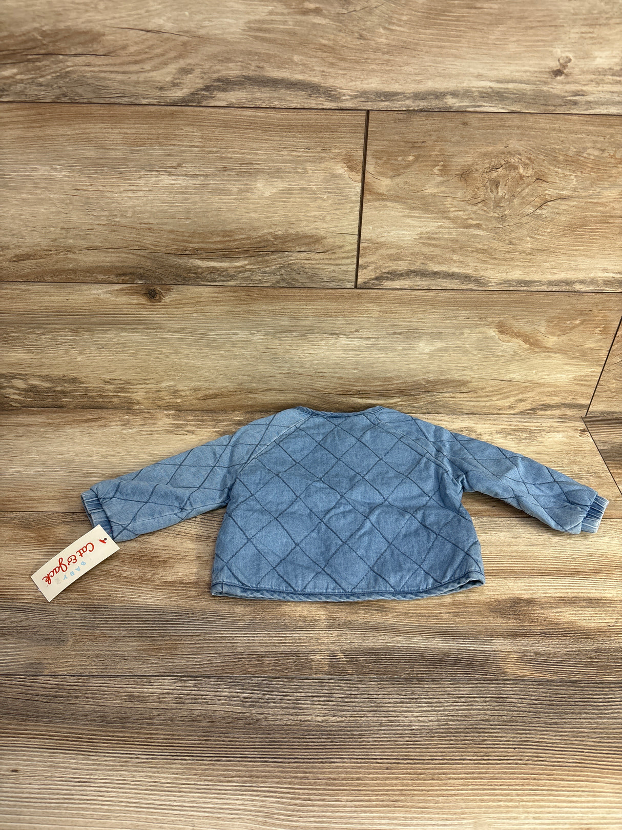 NEW Cat & Jack Chambray Quilted Jacket Blue sz 6-9m