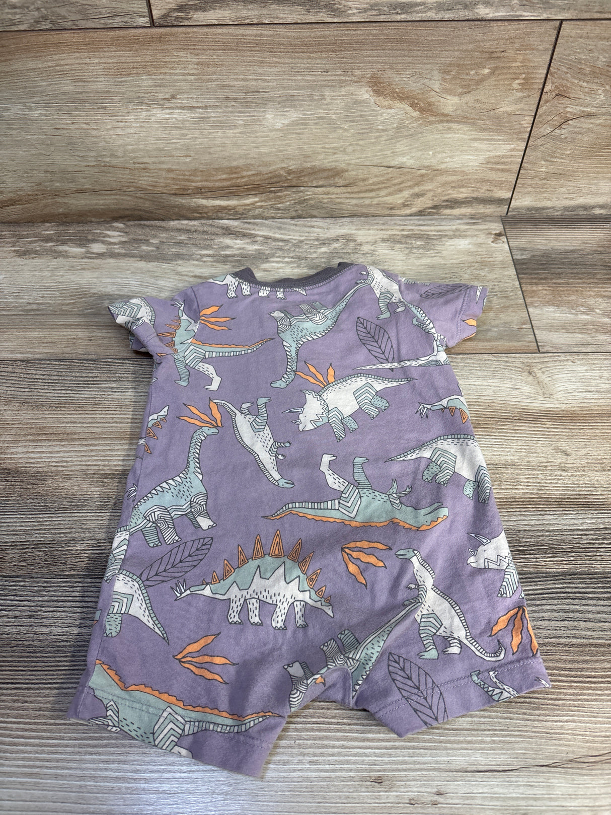 Carter's Dinosaur Henley Shortie Romper Purple sz 6m