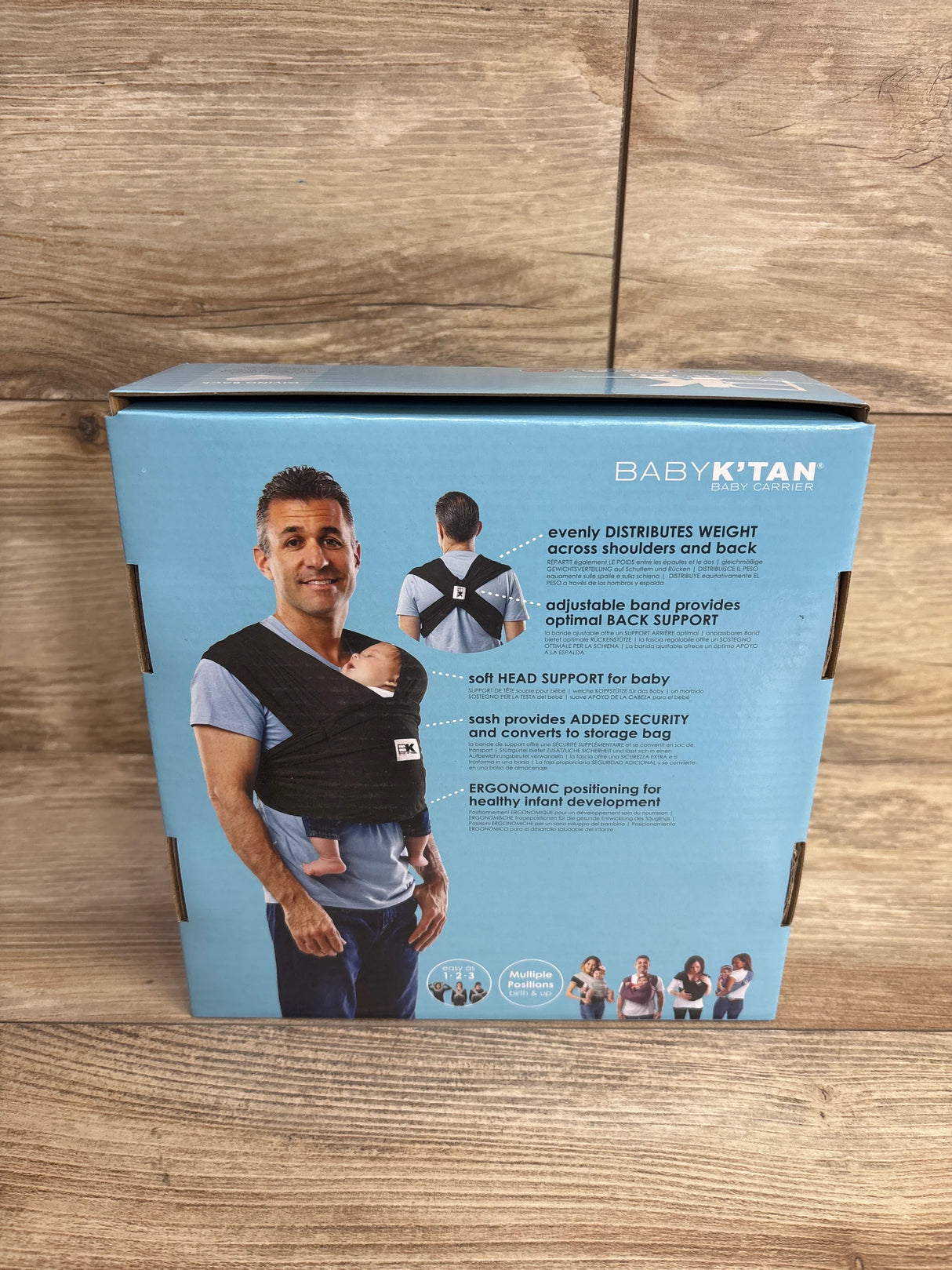 NEW Baby K'tan Original Baby Carrier Heather Grey sz XS