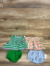 NEW Old Navy 4pc Dress set Multi Floral sz 6-12m