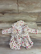 Zak & Zoey Plush Leopard Robe Tan sz 0-6m