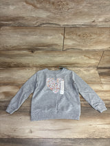 NEW Cat & Jack Floral Heart Sweatshirt Grey sz 5T
