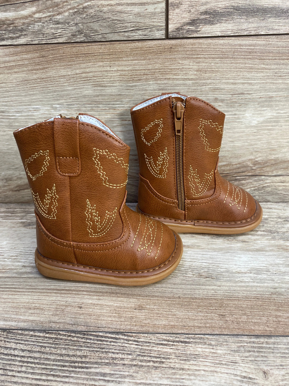 Wee Squeak Western Boot Brown sz 4c
