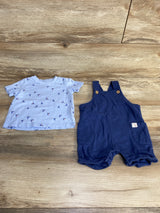 Carter's 2pc Sailboat Shirt & Shortall Blue sz 9m