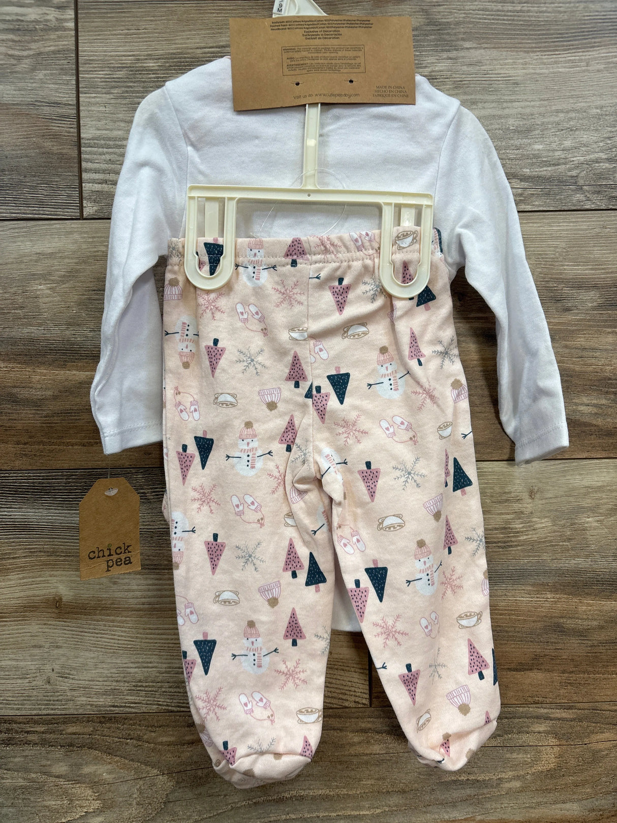 NEW Chick Pea 3pc Daddy's Heart Bodysuit & Headband Set White sz 6-9m