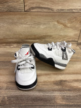 Air Jordan 4 Retro OG TD 'White Cement' Sneakers sz 7c