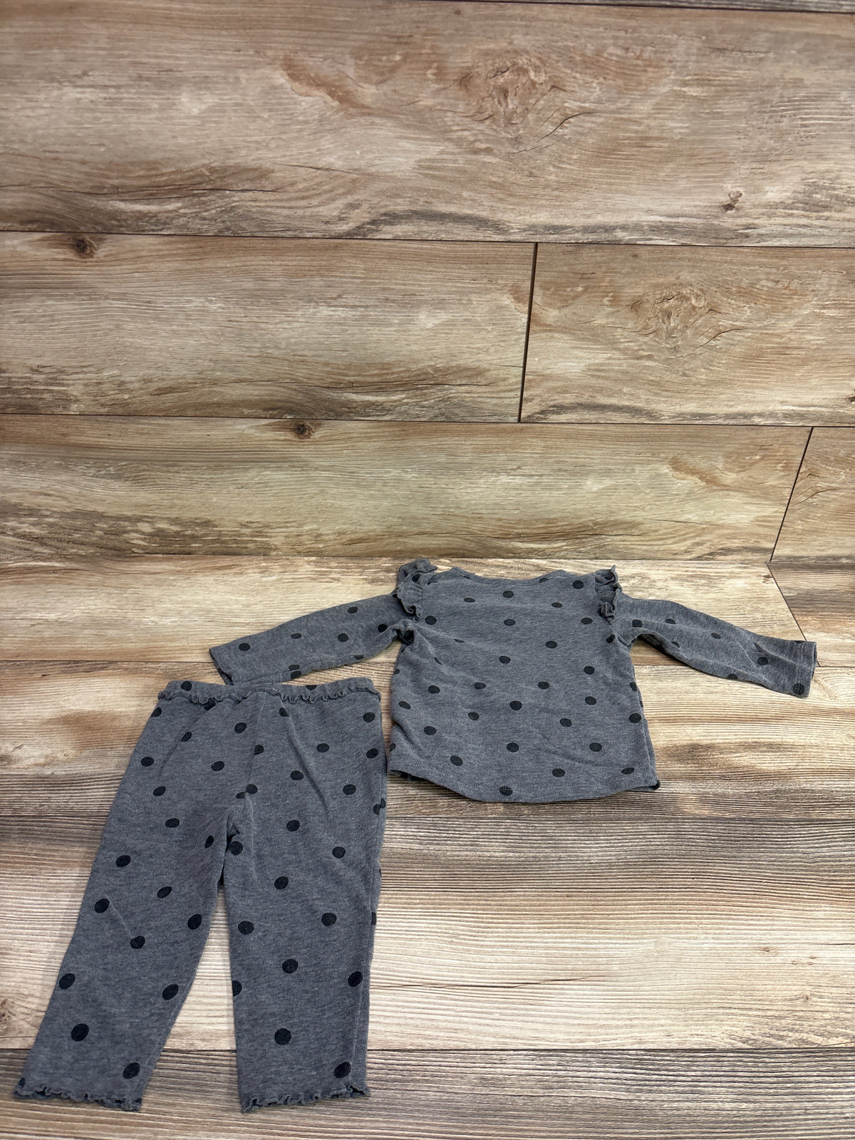 Carter's 2pc Polka Dot Shirt & Pants Set Grey sz 9m