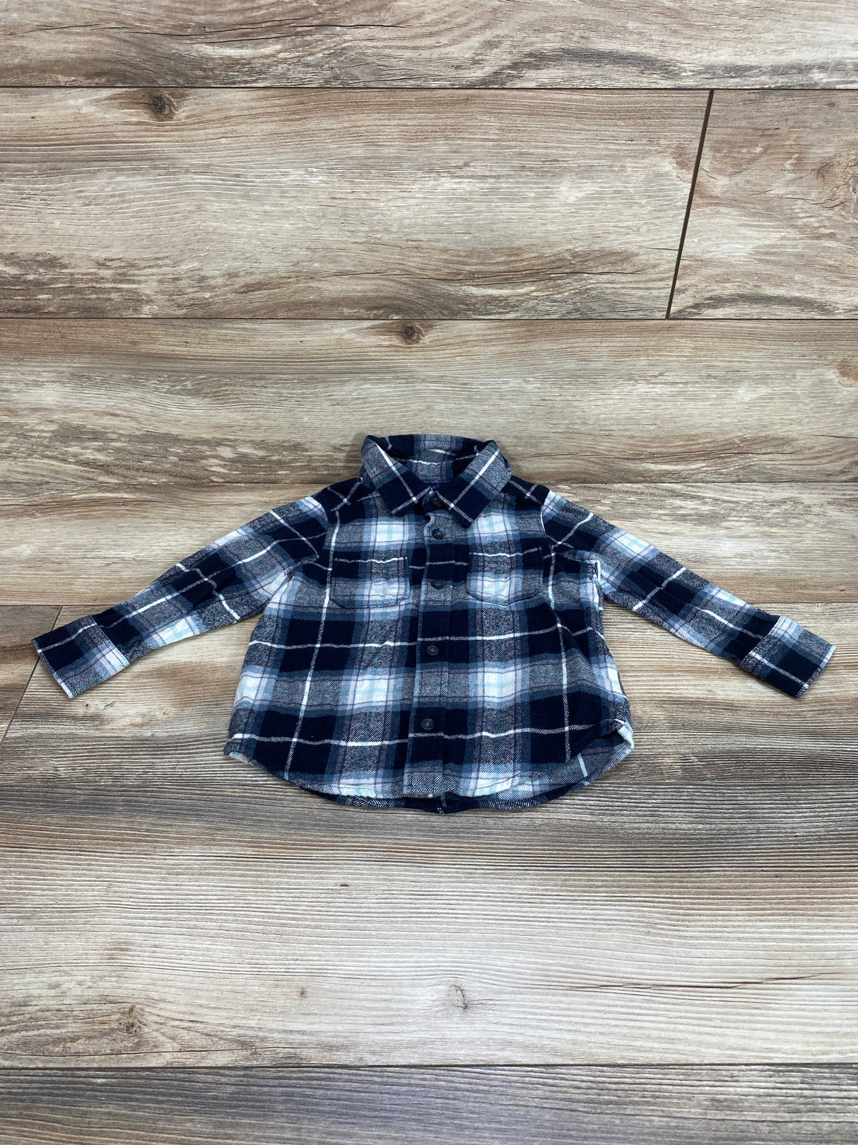 Old Navy Plaid Flannel Shirt Black sz 2T