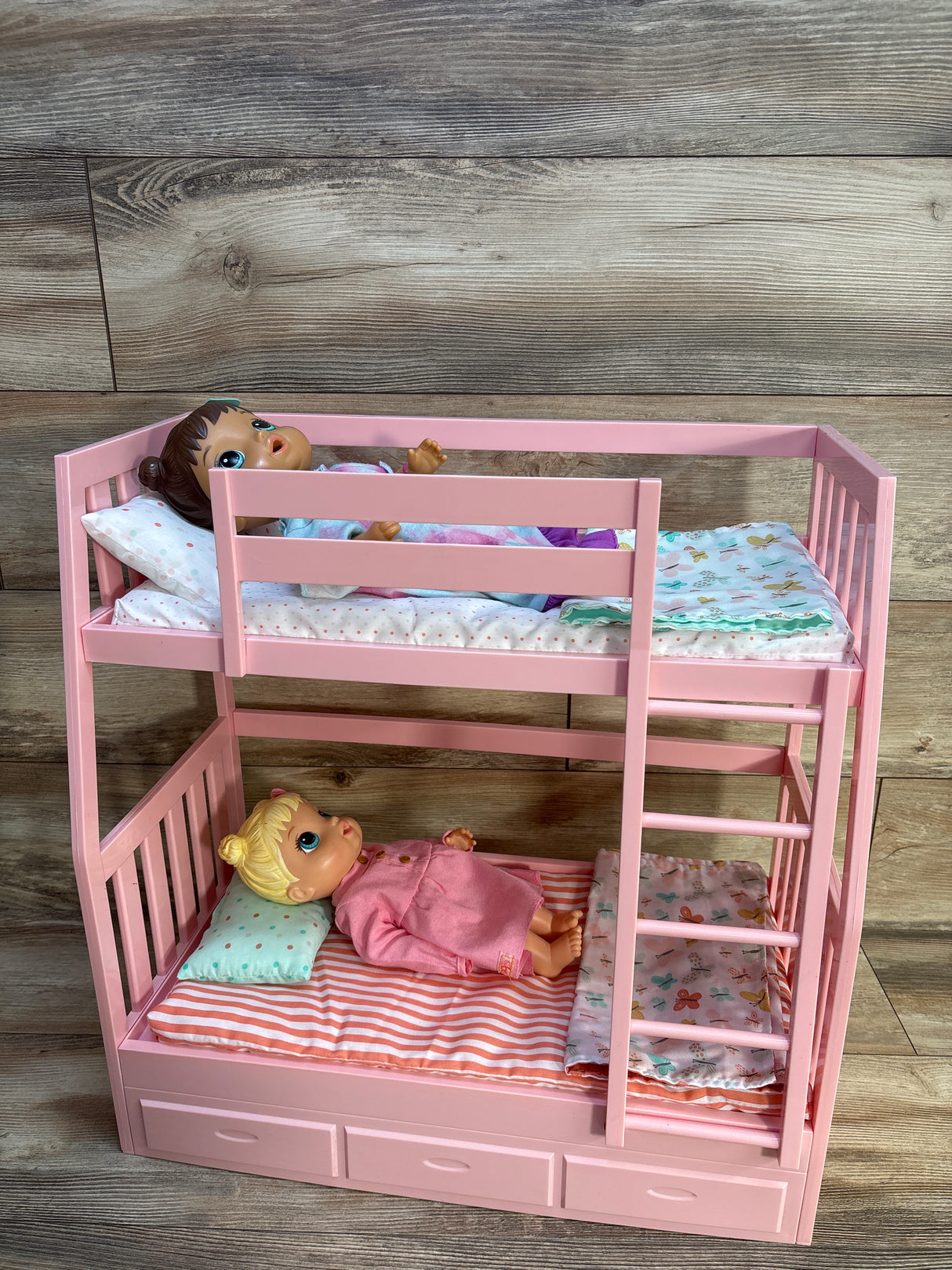 Our Generation Dreams for Two Pink Bunk Bed Playset with Two Dolls