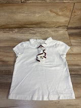 Janie & Jack Ruffle Henley Top White sz 4T
