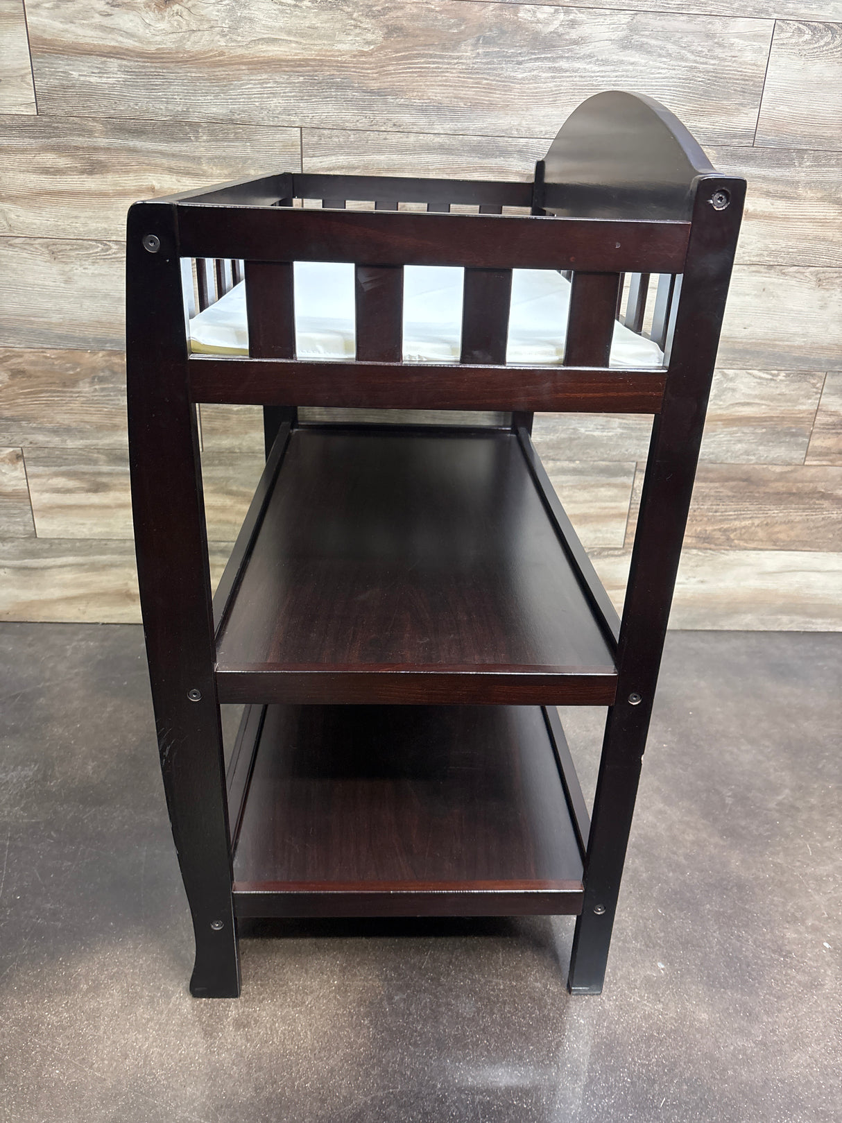 Delta Children Wilmington Changing Table with Pad in Dark Chocolate