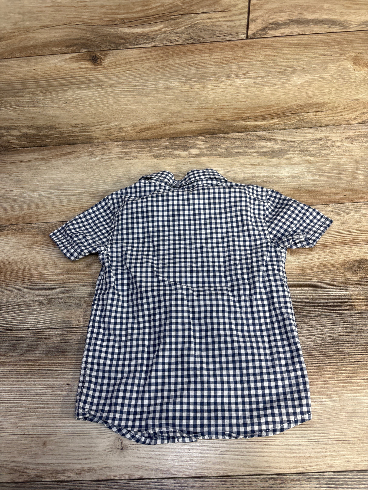 Carter's Checker Print Button Up Shirt Blue sz 2T