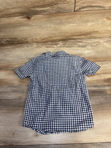Carter's Checker Print Button Up Shirt Blue sz 2T
