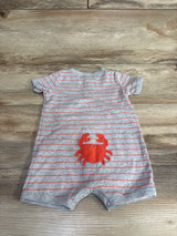 Carter's Striped Crab Shortie Romper Grey sz 12m