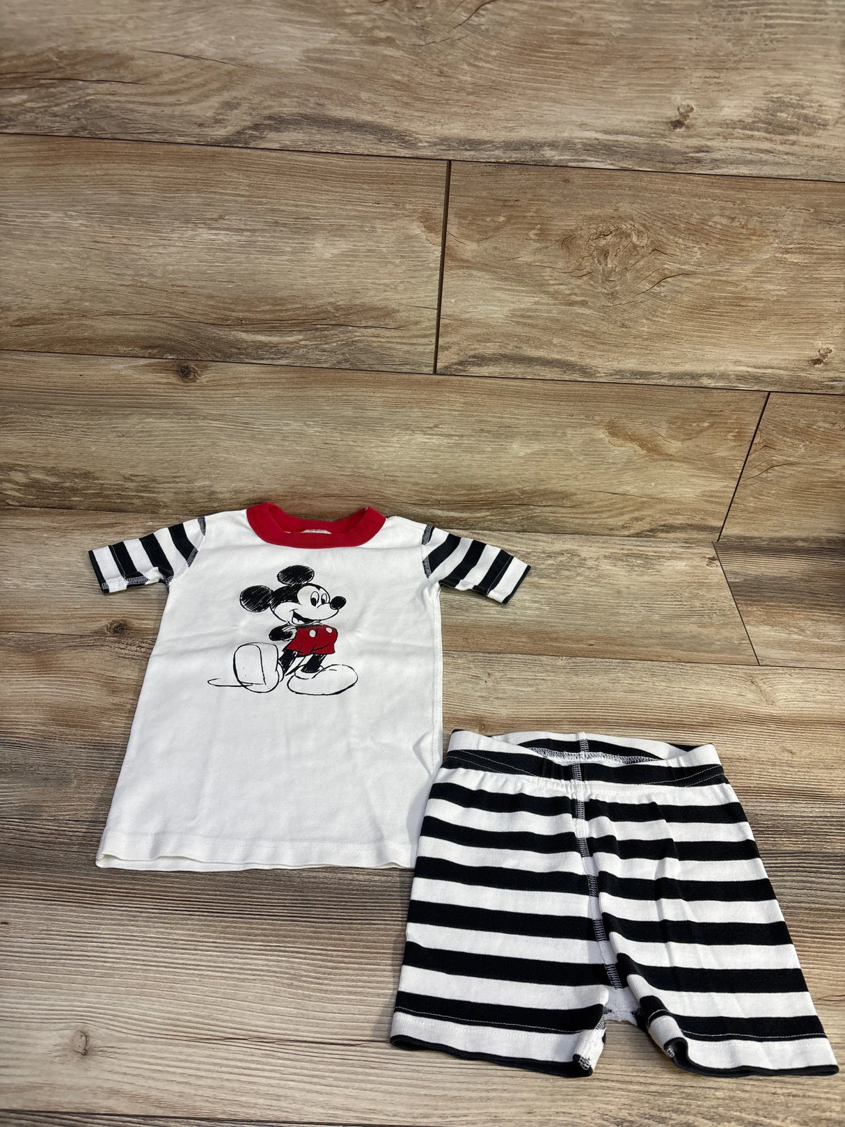 Hanna Andersson x Disney Mickey Mouse Pajama Set White sz 4T