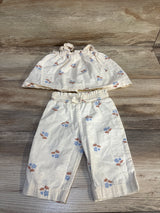 Carter's 2pc Floral Textured Tank & Bottoms Set Beige sz 3m