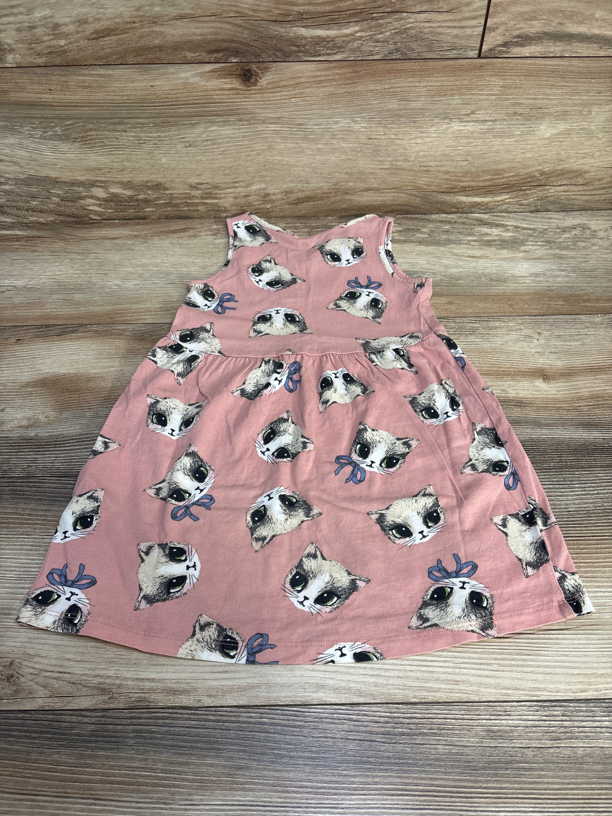 H&M Cat Print Tank Dress Pink sz 3-4T
