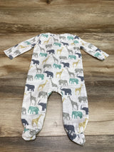 Aden + Anais Animal Print Footie White sz 3-6m