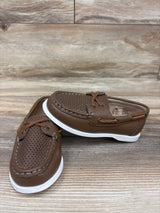 Janie & Jack Perforated Boat Shoes Brown sz 9c