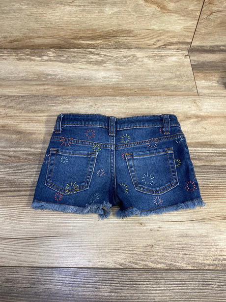 Cat & Jack Embroidered Denim Shorts Blue sz 4T - Me n Mommy To Be