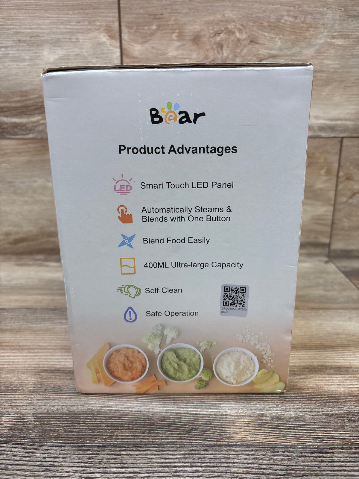 NEW Bear Smart Touch-Screen One-Step Baby Food Maker - White