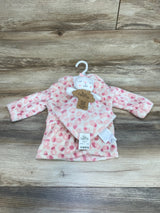 NEW Baby Essentials 2pc Robe & Snuggle Toy Pink sz 0-9m