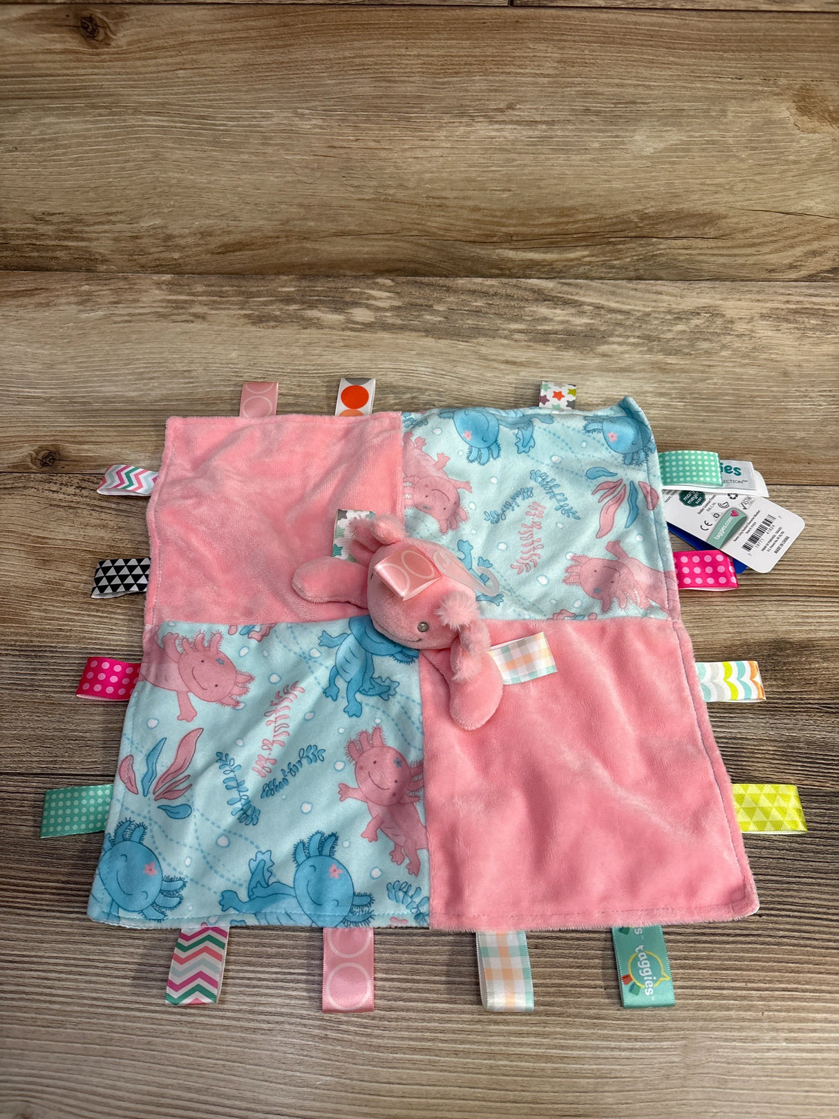NEW Taggies Lizzy Axolotl Lovey Security Blanket
