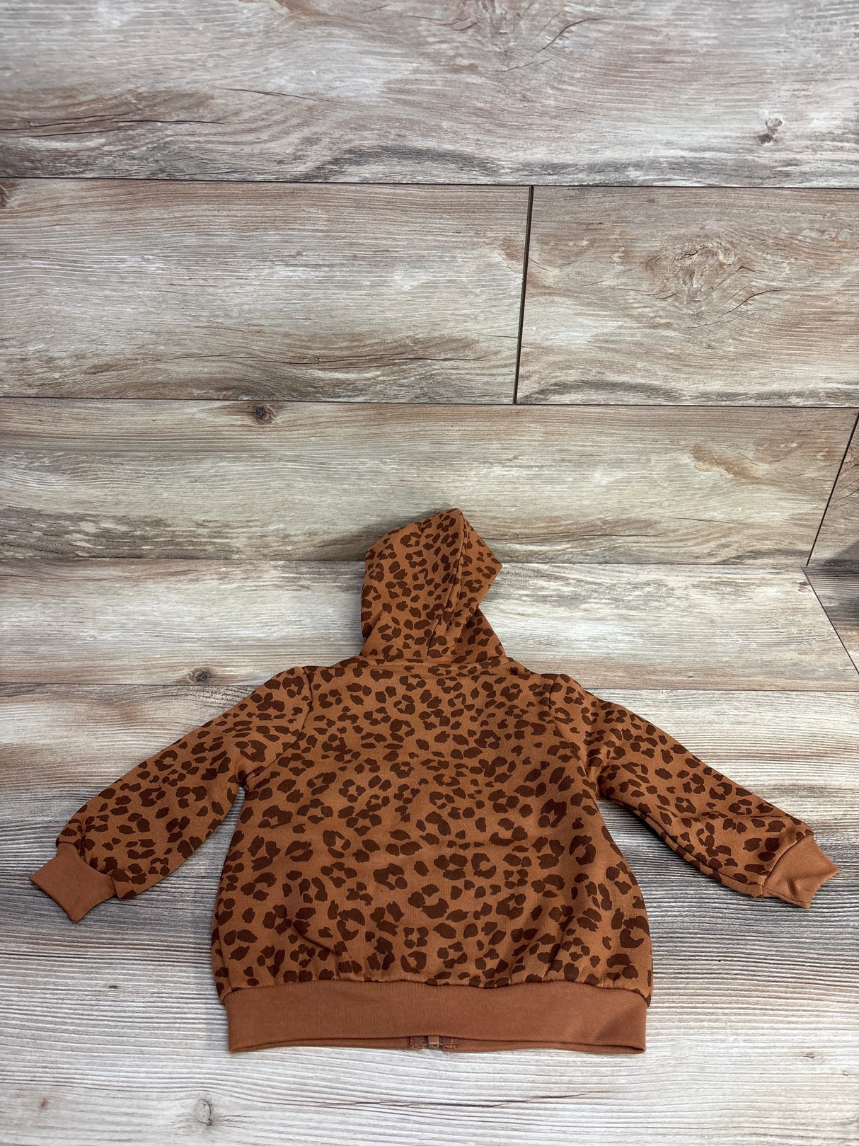 NEW Okie Dokie Leopard Print Full-Zip Hoodie sz 12m