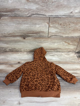 NEW Okie Dokie Leopard Print Full-Zip Hoodie sz 12m