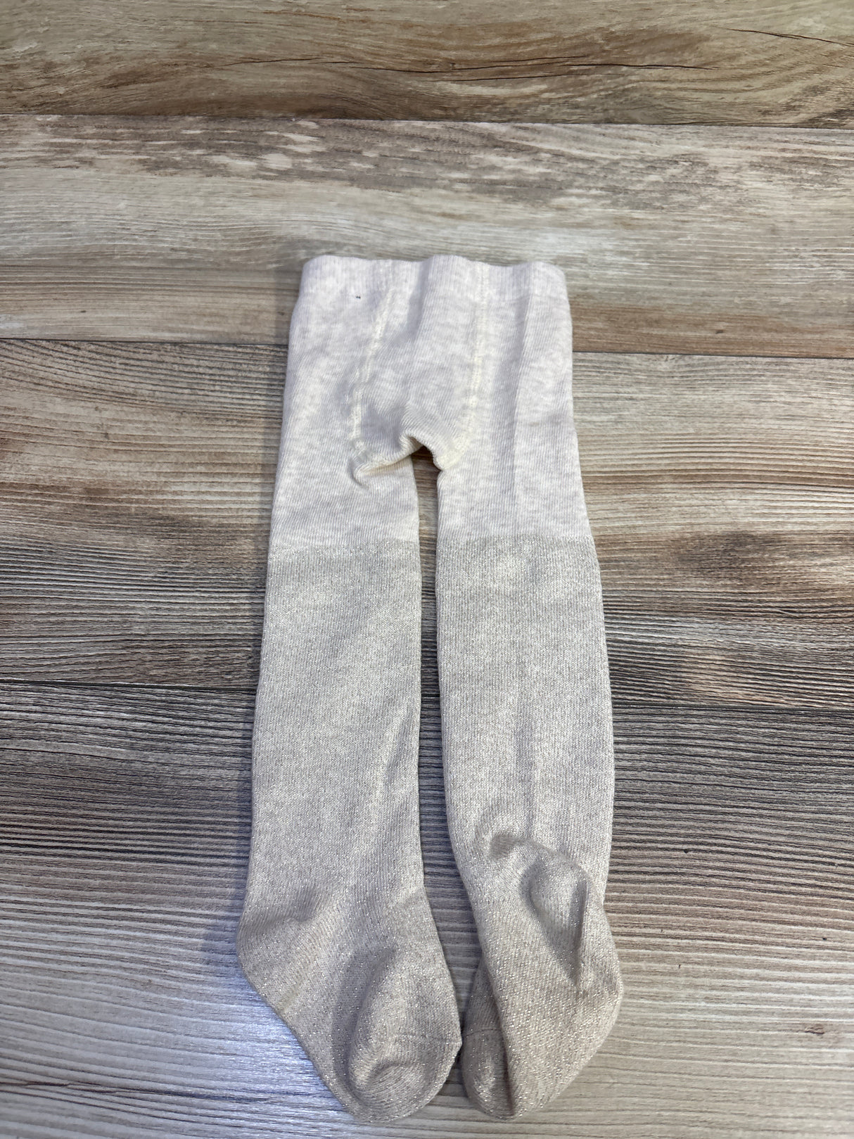 Metallic Footed Tights Ivory sz 0-6m