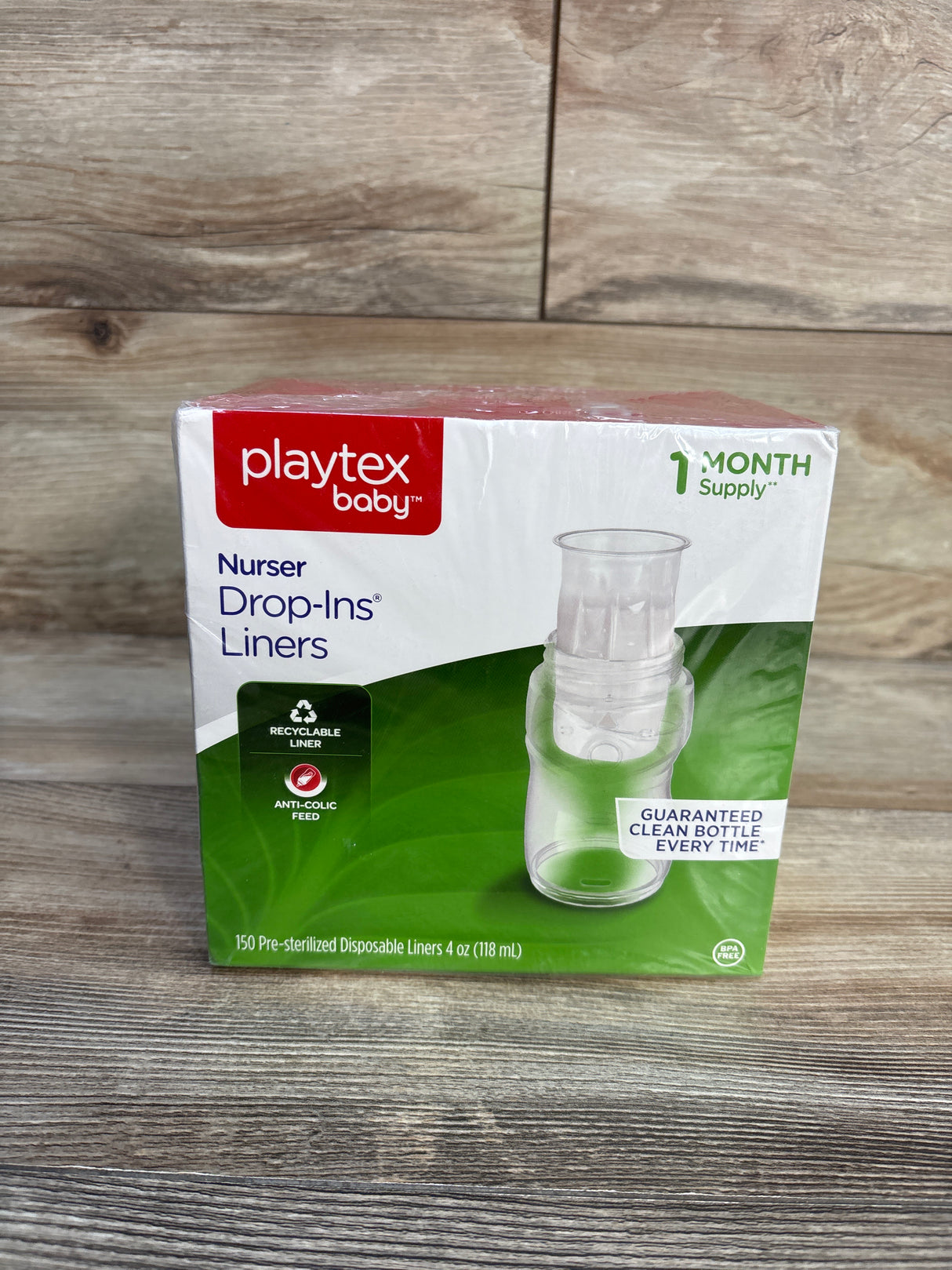 NEW Playtex Baby Pre-Sterilized Nurser Drop-Ins Liners 4oz 150ct.